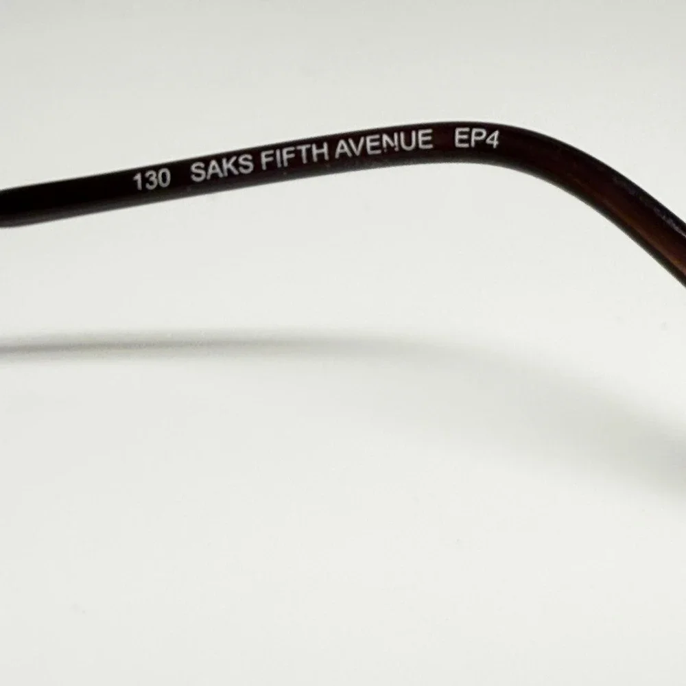 Saks Fifth Avenue S5A 211 EP4 Bronze Semi Rimless Eyeglasses Frames 50-17-130